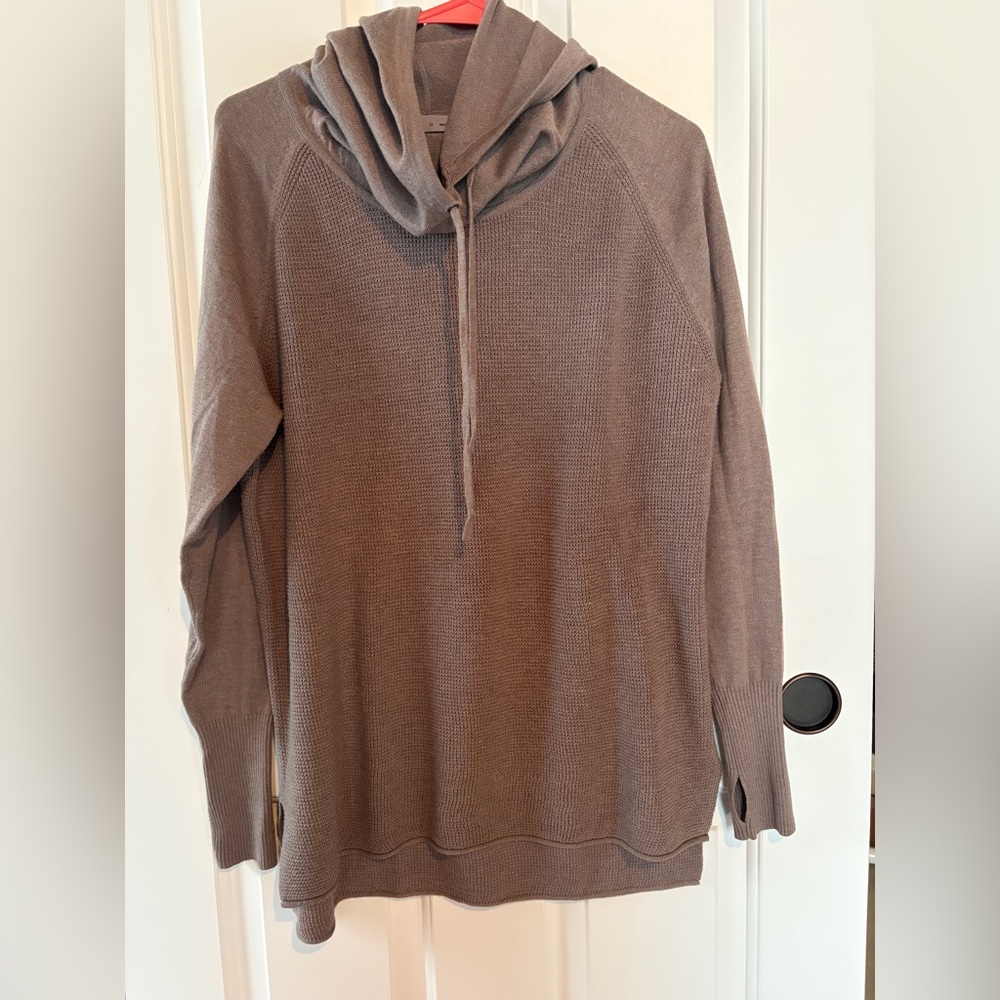 Athleta Brown Cowl Neck Tunic Sweater Size Medium